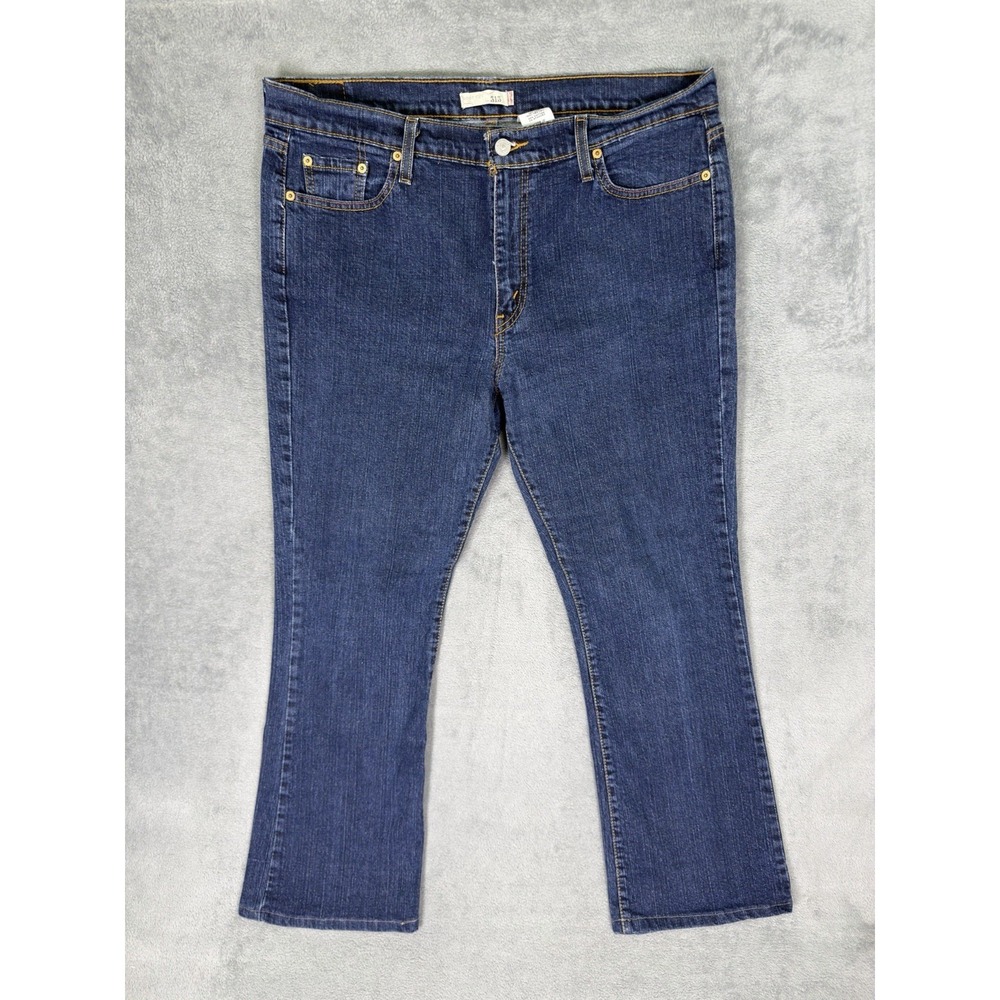 Levis Jeans Womens 16 Blue Dark Wash Denim 515 Bootcut High Rise Western Cowgirl